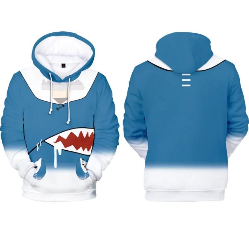 Hololive VTuber Kawaii Gawr Gura Cosplay 3d Print Hoodies & Sweatshirts Man Women Pullover Coat Y2k Top Oversized Men's Coat