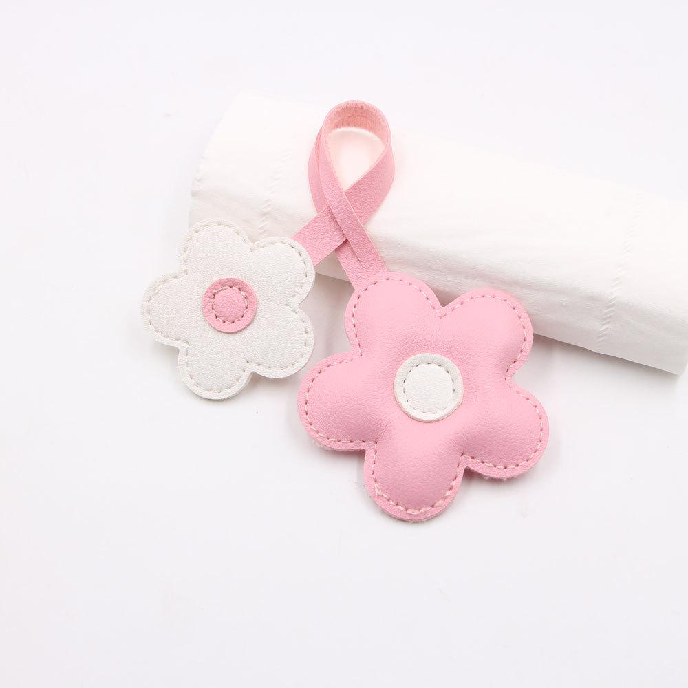 Fresh Cherry Blossom Leather Handbag and Mobile Phone Pendant Accessory