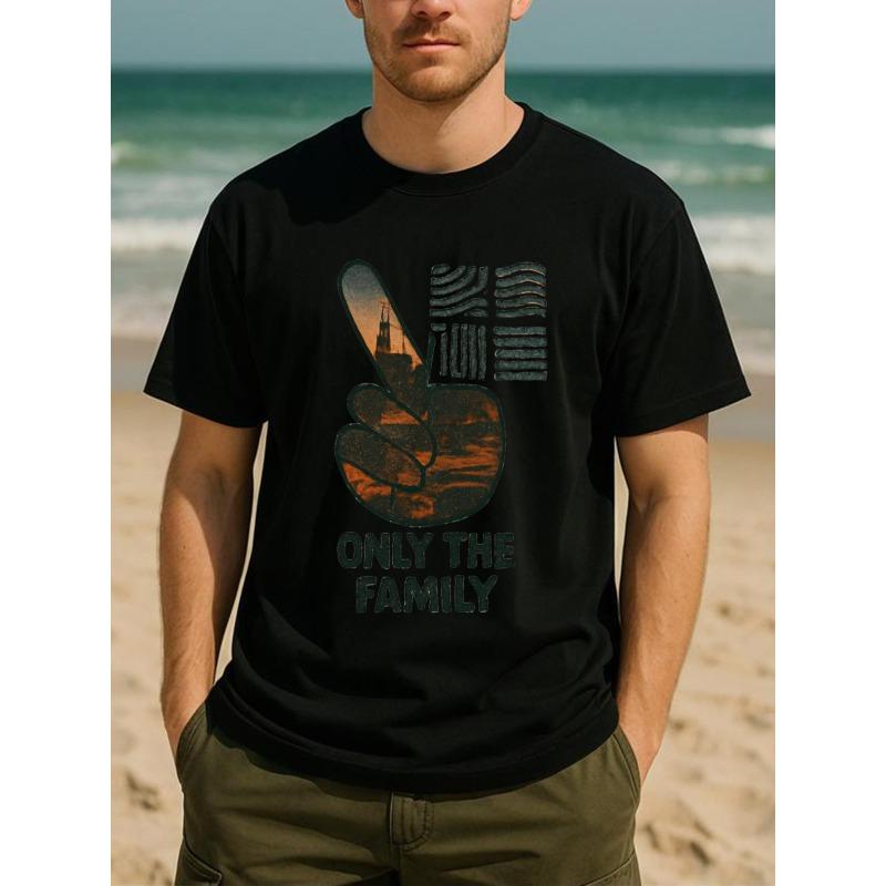 

European Size Special Finger Men S Printed Short-Sleeved T-Shirt, Pure Short-Sleeved, Men S Casual Printed Shirt, Casual Summer Short-Sleeved 4XL чорний
