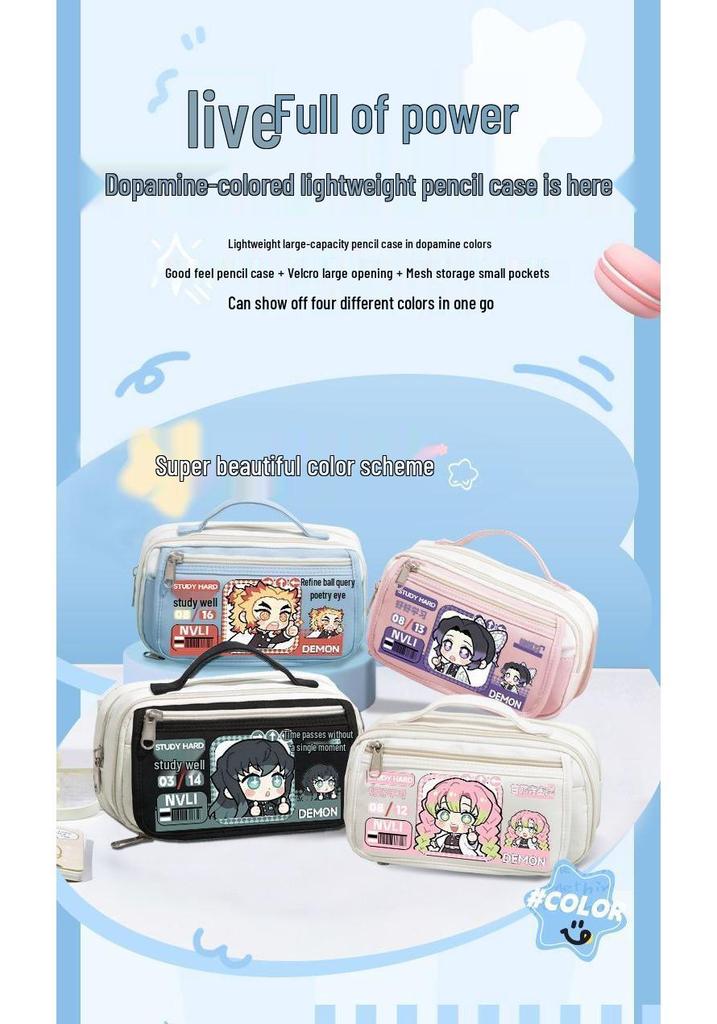 Demon Slayer Mitsuri Kanroji Large Capacity Pencil Case for Students
