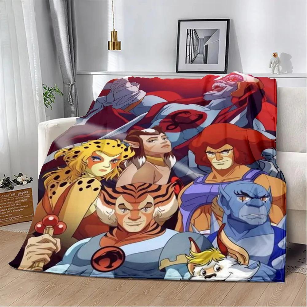 Fashion Cartoon Thundercats Printed Blanket Picnic Blankets Warm Blanket Soft and Comfortable Blanket Home Travel Birthday Gifts