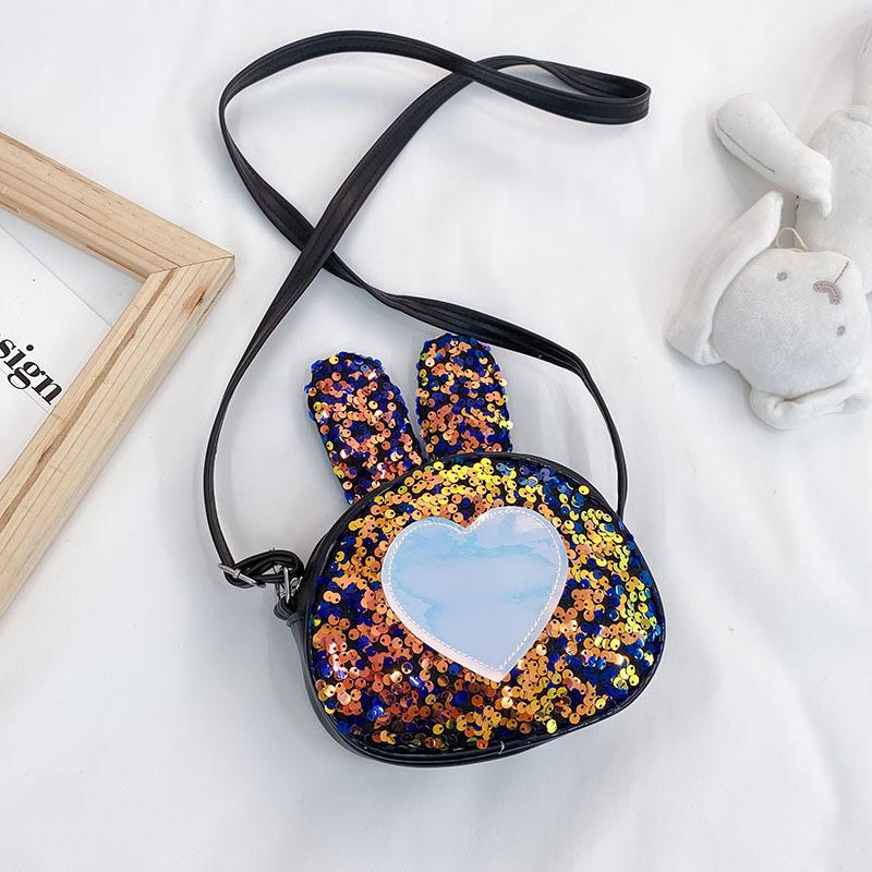 Adorable Korean Style Children's Cute Rabbit Sequin Shoulder Bag For Girls