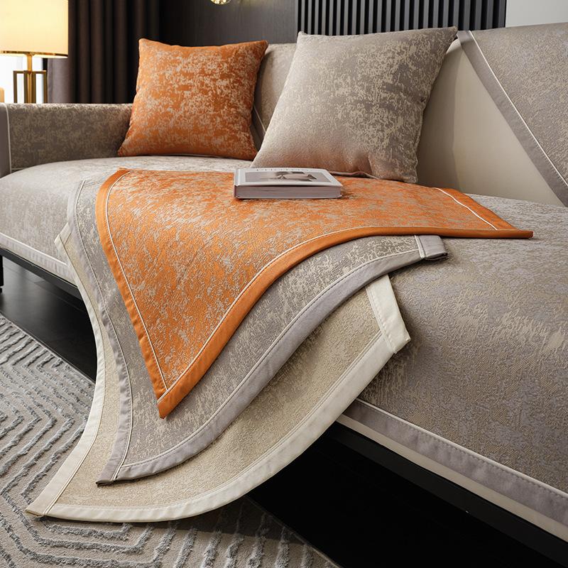 Light Luxury Sofa Cushion, Non-Slip, High-End Sofa Cover, All-Inclusive, Nordic Style, Simple Seat Cushion Cover, Universal In All Seasons
