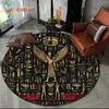 2025 New Ancient Egypt Hieroglyphic Mythology Wall Painting Glyph Round Carpet Rug for Bedroom Living Room Sofa,Decor Floor Mat