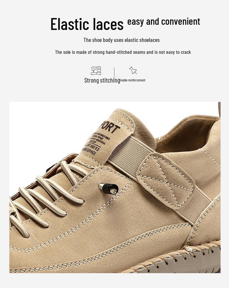 Dámské ručně šité ploché ležérní boty s měkkou podrážkou na podzim a zimu