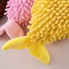 Plush Squeaky Dog Toy Mop Fish Shape Stuffed Crinkle Chew Toy for Aggressive Chewers Interactive Puppy Teeth Cleaning Toy for Small Dogs