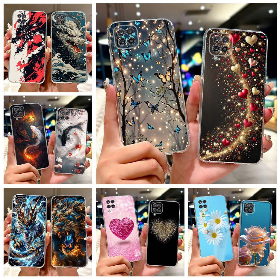 For Samsung Galaxy A12 Case SM-A125F Popular Fashion Painted Cover Soft Slim Phone Case For Samsung A12 F12 M 12 Galaxy M12 Bags