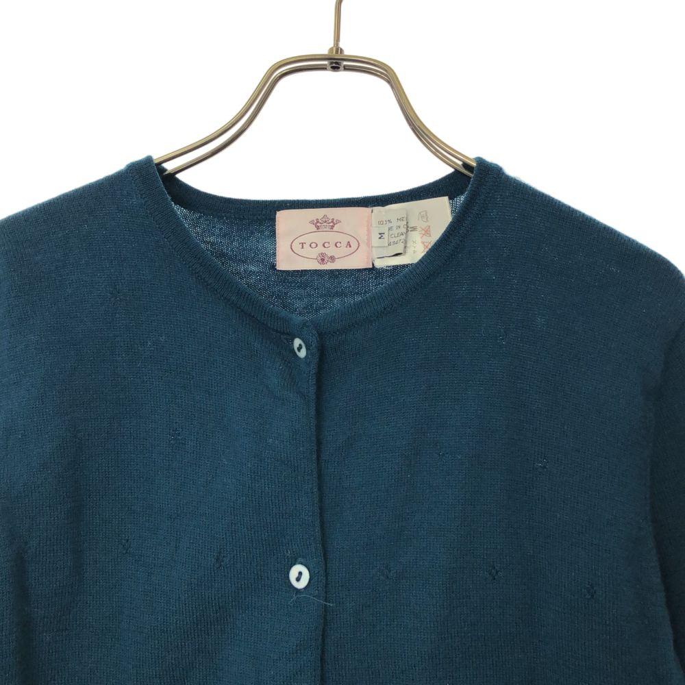 TOCCA 7 minutes sleeve knit cardigan M green Women Used