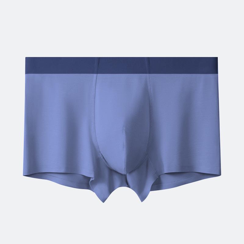 Men's Seamless Bamboo Fiber Boxers: Antibacterial, Breathable, Elastic, Large Size