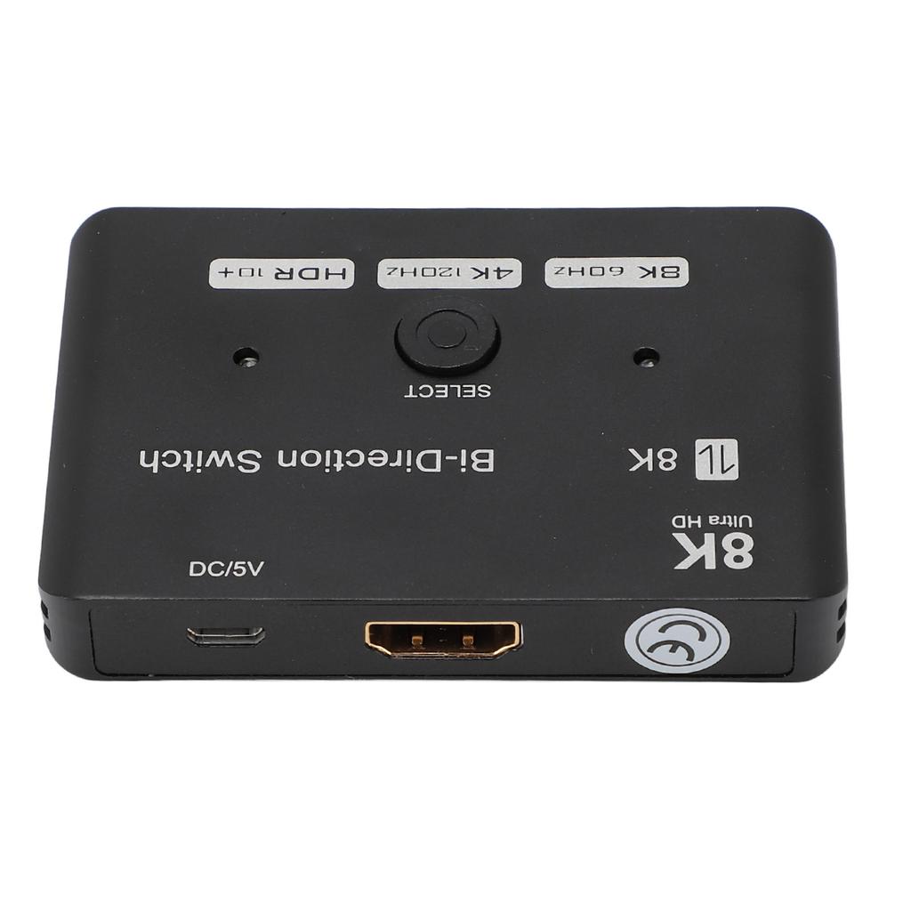 HD Bi Direction Switch 1 In 2 Out 2 In 1 Out 8K 60Hz 4K 120Hz 48Gbps Aluminum Alloy Bi Directional