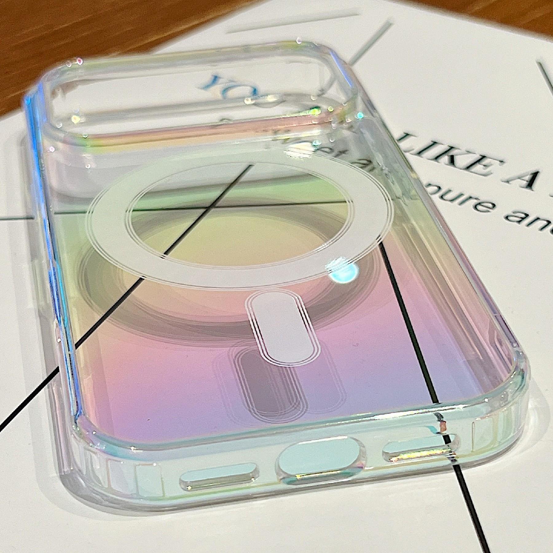 

For iPhone 17 Air Case Compatible with MagSafe Acrylic+TPU Gradient Phone Cover A