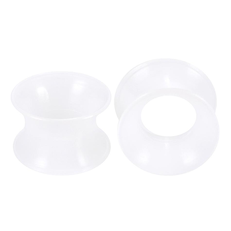 2 Stück Silikon Ohrstöpsel und Tunnel Ohrpiercings Ohrstecker Verschraubter Ohrdehner Ohr-Expander Körperschmuck Piercings