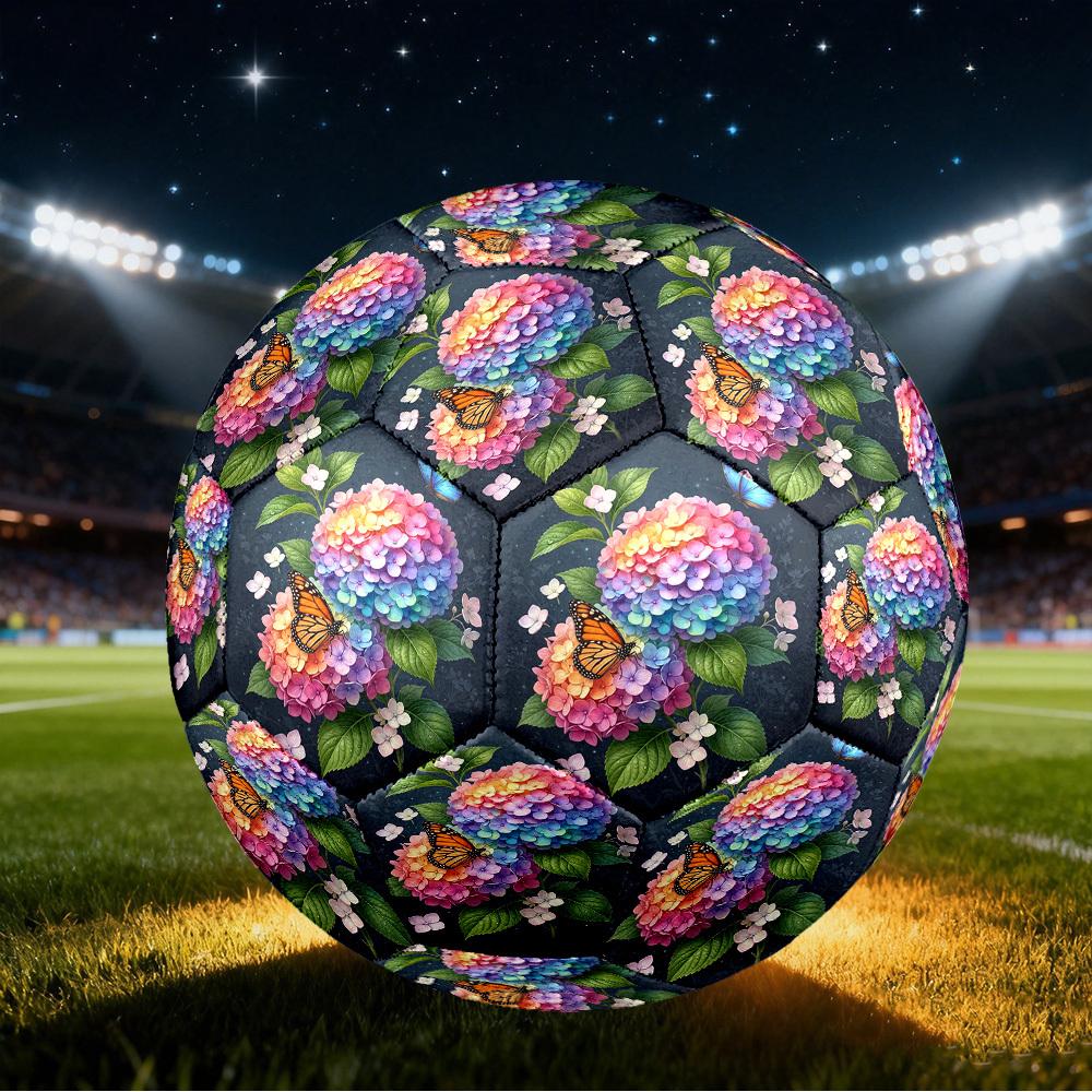 1pc Butterfly Garden Size 5 Soccer Ball Professional Match Training Football Indoor &Outdoor Sports Ball Training Ball Lightweight Durable y52