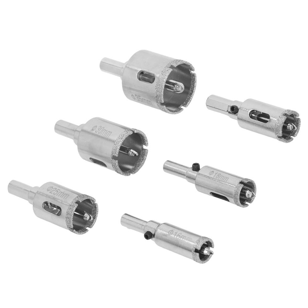 6pcs Portable Carrying Case Diamond Hole Saw Kit Diamond Hole Saw Set  Drilling Marble