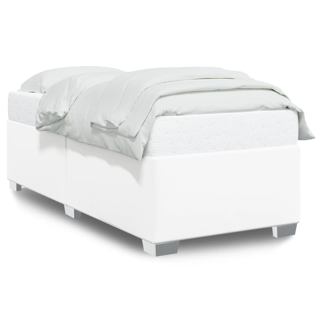 White Bed Frame 80 x 200 cm Faux Leather