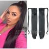 Corn Straight Long Ponytail Synthetic Hairpiece Wrap On Clip Hair Extensions Ombre Ponytail