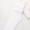 New Four Seasons Mid Calf Socks Mid Tube Velvet Pile Socks Japanese Versatile Solid Color Ice Socks Korean Mid Calf Socks
