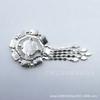 Round Rhinestone Tassel Brooch - Floral Diamond Pin for Dresses, Shoes, Bags & Clothing