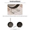 Space Saving Countertop Cookware Rack Vertical Pot Lid Drying Rack Durable Pot Rack