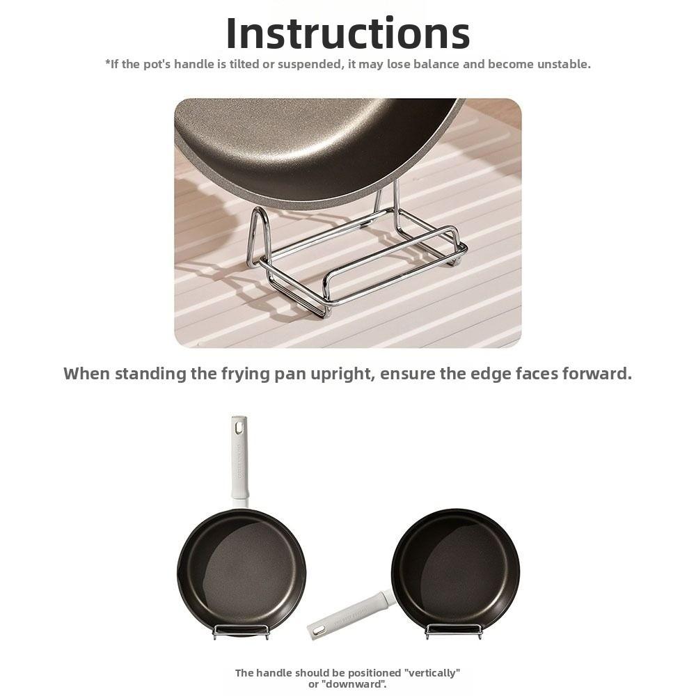 Space Saving Countertop Cookware Rack Vertical Pot Lid Drying Rack Durable Pot Rack