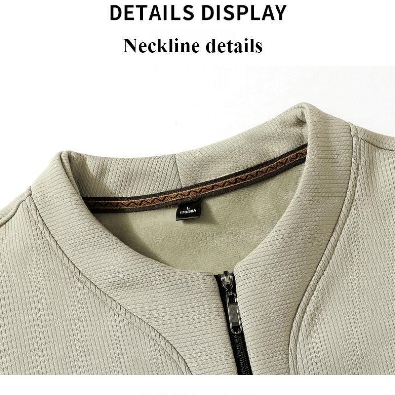 Pull pour homme rembourré chaud à la mode polyvalent grande taille poids lourd tissu de qualité douce design col rond ample décontracté sport manches longues