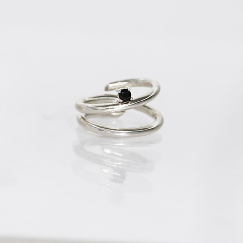 BRILLPIECE Twin stone nail ring
