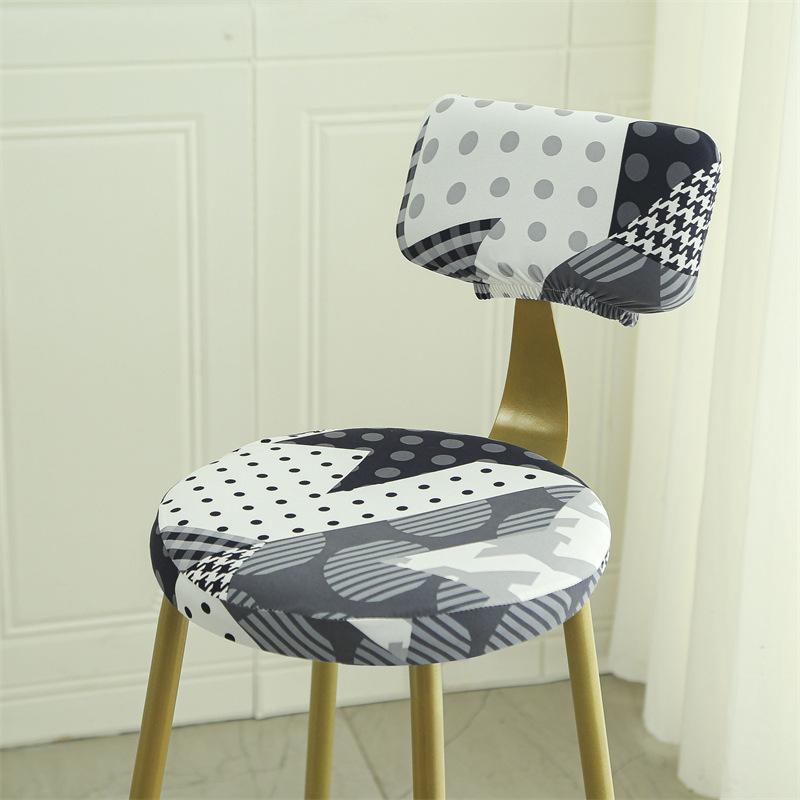 Chair Cover Elastic Universal Round Stool Chair Cover Full Dust Shield Modern Bar Rotating Chair Stool Cover Durable