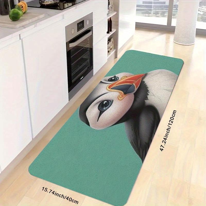 1PC Bird Pattern Kitchen Rugs Non-Slip Home Door Mats Pop Design Bathroom Rug Bath Mat Carpet for Home Sink Laundry Decor