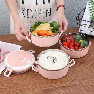 Thermal Insulation Lunch Box Stainless Steel Liner Bento Box Picnic Lunchbox Portable Food Container for Kids Students Office