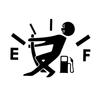 Funny Car Stickers Fuel Gage Empty Decal High Gas Consumption Decal for Car TruckVan SUV