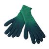 1 Pair Women Fall Winter Gloves Gradient Contrast Color Knitted Five Fingers Stretchy Anti slip Thermal Windproof O
