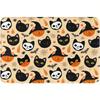 Funny Halloween Ghost Pumpkin Foolish Mortals Carpet Mat Rug Welcome Home Decor for Front Door Bathroom Kitchen Outside Room