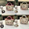 Graffiti Color Block Bucket Bag - Women's 2025 Trend, Large Capacity, Crossbody/Shoulder Style