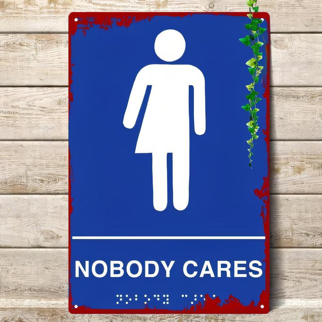 Tin Sign Nobody Cares Funny Quote Metal Wall Art Vintage Retro Plaque for Bathroom Garage Bar Pub Home Dcor Hanging Poster
