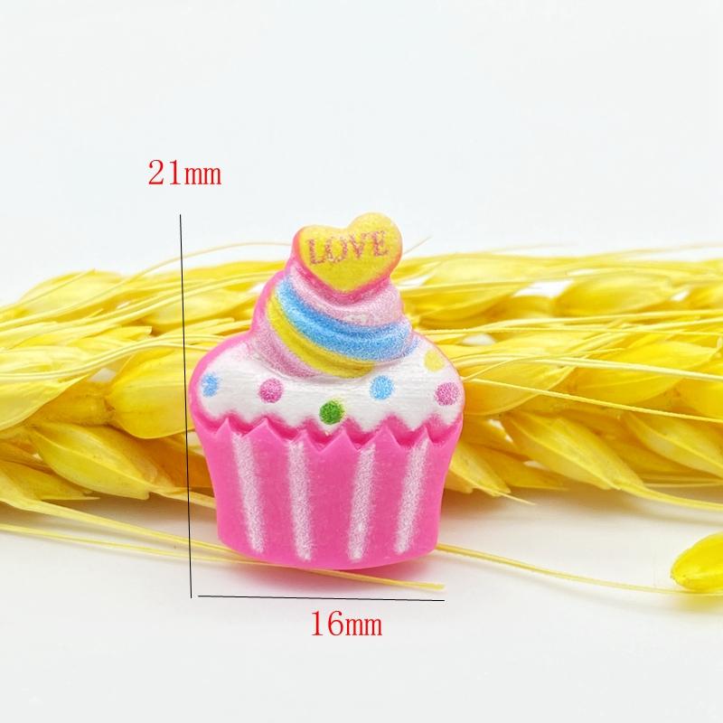 

20Pcs New resin Cute Mini Cake Series Flat Back Cabochon Scrapbooking Hair Bow Center Embellishments DIY Accessories G31