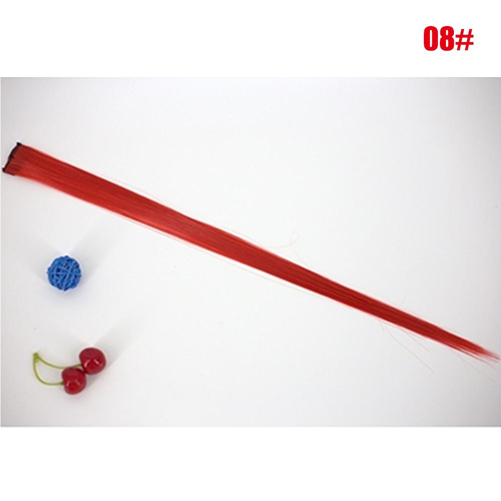 

Заколка Прядь Радужного Цвета Омбре Полоски Синтетические Волосы Накладки Заколка для Волос Длинные Прямые Волосы