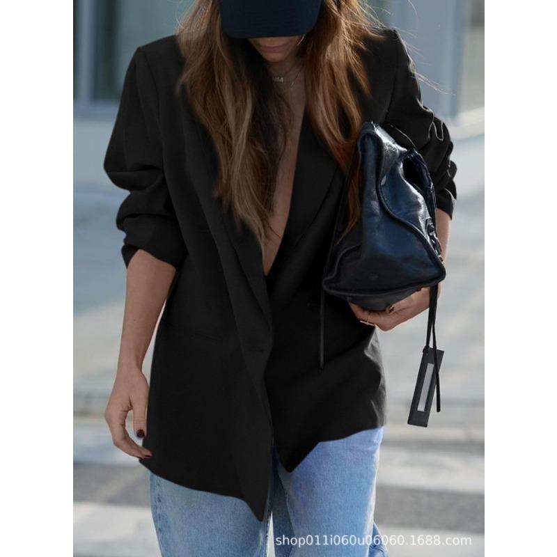 Women S Casual Loose Fit Blazer Commute Versatile Outerwear