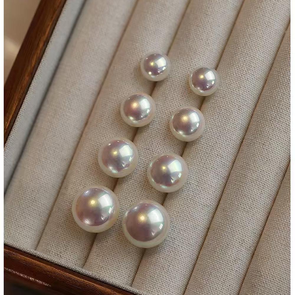 

«Жемчужные серьги принцессы-русалки»: Серебряная игла, холодный свет, австралийские белые бусины