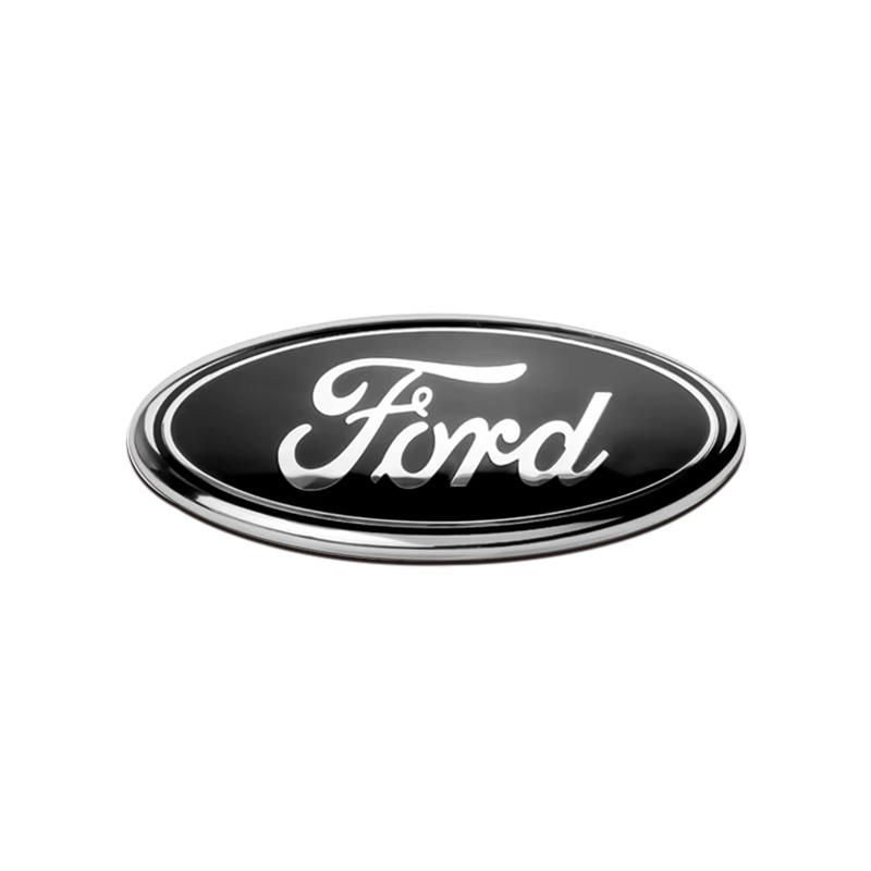 HFVS5 Car Front Grill Badges Logo Sticker Rear Trunk Emblem Lid Covers For Ford Ecosport Mustang Kuga Fiesta Fusion Focus 2 3 4 Mondeo