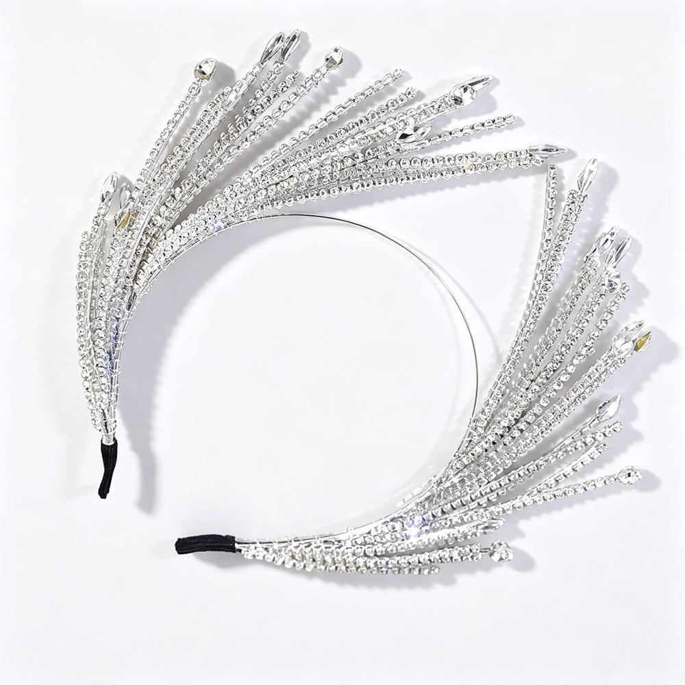 Banquet Style Bridal Tiara Rhinestone Decor Wedding Hairbands Vintage Hair Accessories  Hoop Design