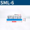 20x20mm WxH With SML Fittings 1/4" BSP Female 2 Rows X 2 3 4 5 6 8 Ways Solid Aluminum Pneumatic Air Manifold Block Splitter