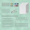 251 Pieces Shrink Keychain Kit Includes Hole Punch Shrinkable Art Colorful Tassels