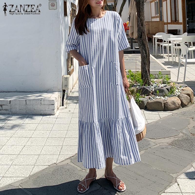 Buy ZANZEA Korean Fashion Flounce Hem 