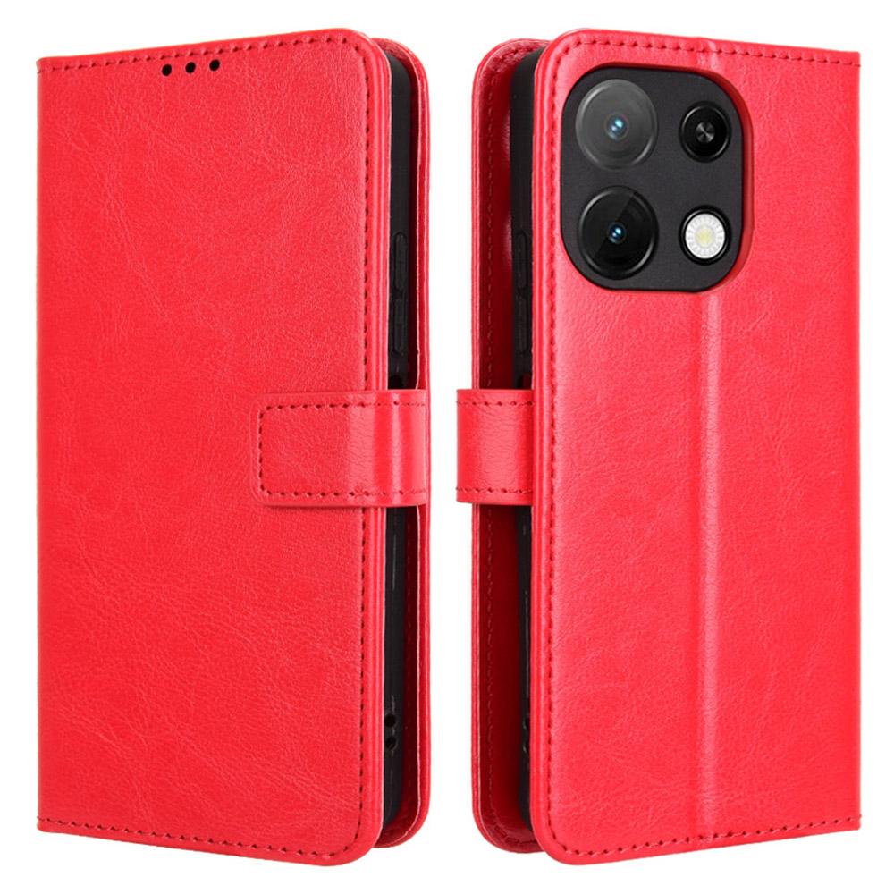 

PU Leather Case For Umidigi Note 100/Note 100 5G/Note 100A Crazy Horse Texture Phone Wallet Cover Red