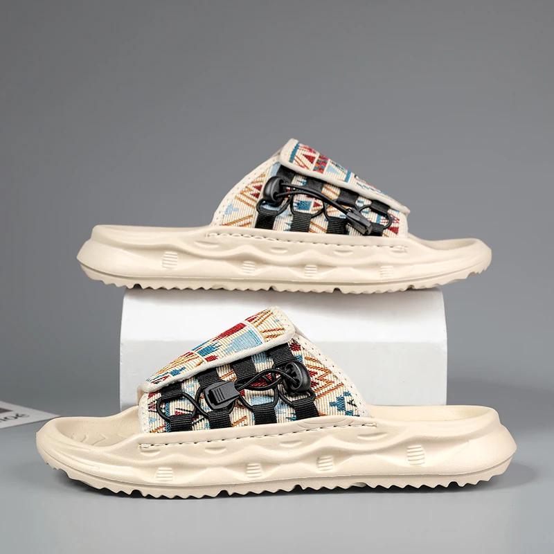 

Модные летние шлепанцы Мужские Мужская обувь Модные уличные Роскошные дизайнерские Пляжные шлепанцы мужские сандалии Мужские шлепанцы Обувь Мужская 39 бежевый