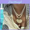 Collana Pendente con Conchiglie e Perline a Stella in Stile Bohemien per Donne Estate