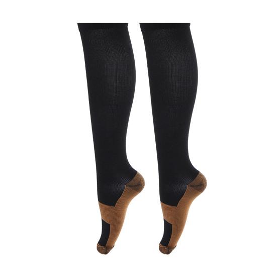 

Женские дышащие компрессионные чулки в стиле пэчворк для велоспорта и бега, длинные носки L/XL чёрный