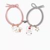 1 Pair Couple Bracelet Adjustable Cartoon Charm Magnetic Half Love Heart Friendship Bracelet Fashion Accessories Romantic Birthday Gift