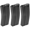 Ryohin Buhin Tokyo Marui Compatible M4 Electric Gun 70-Round STANAG Steel Magazine, Spring-Fed, Spare Magazine for Standard Electric Guns (Set of 3)
