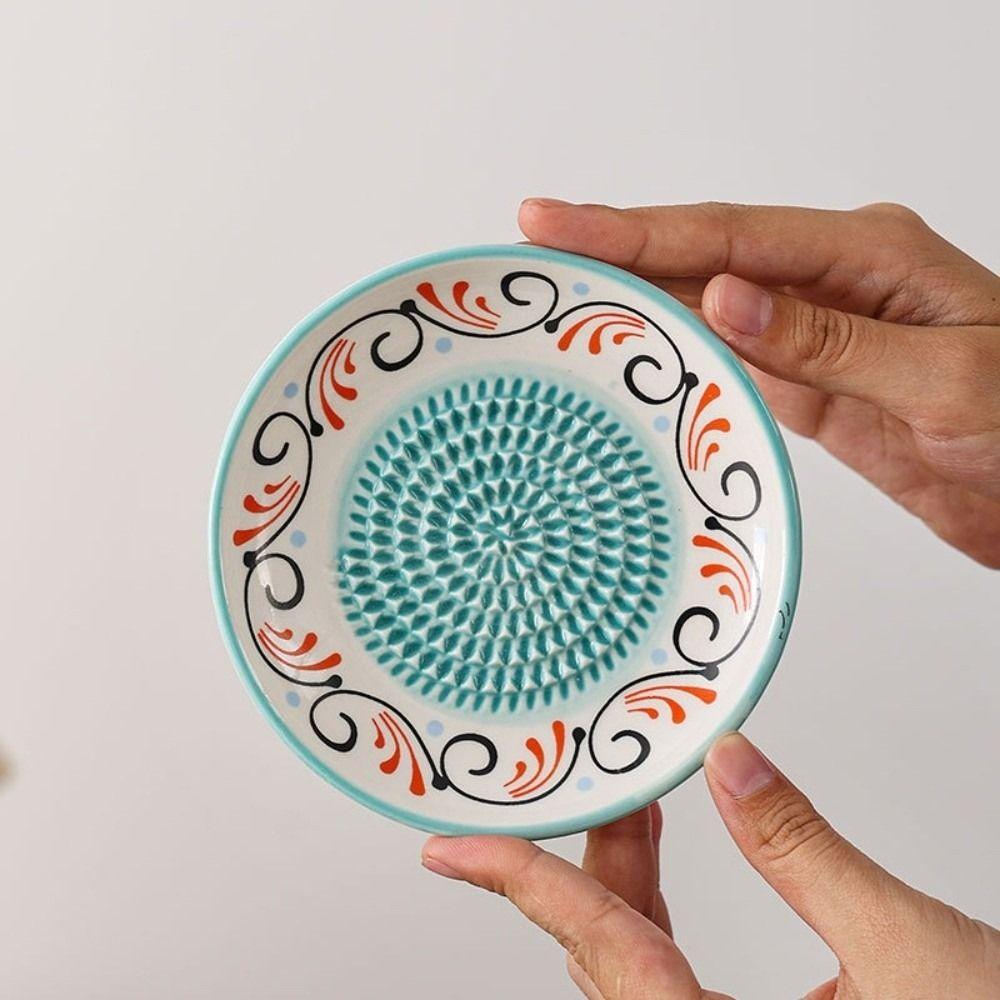 Handcrafted Garlic Ginger Grater Ceramic Tomato Grater Dish Cheese Carrot Fruits Vegetables